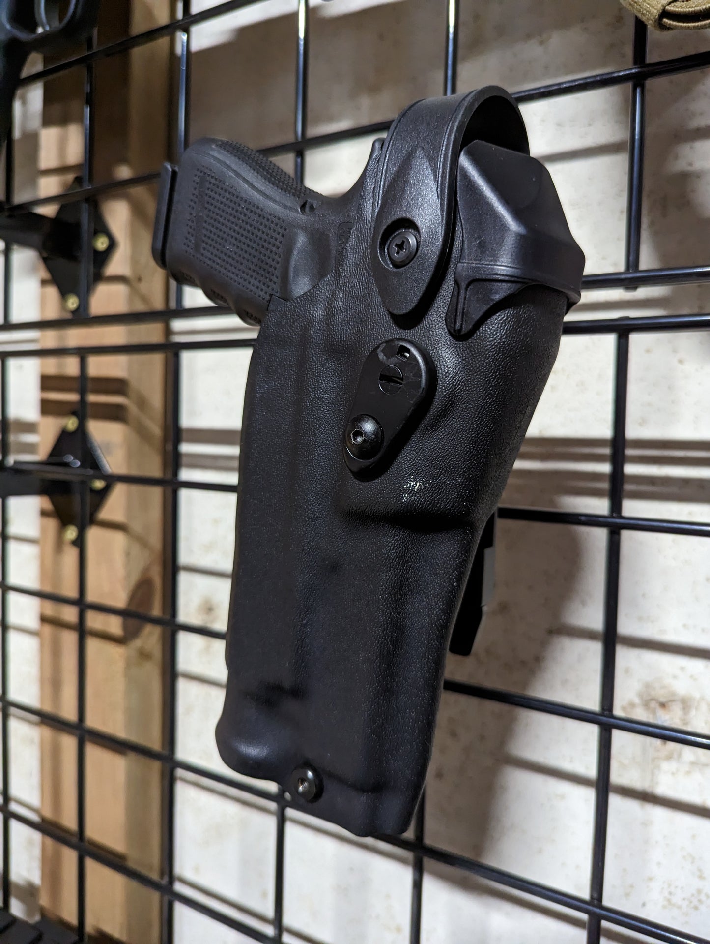 Locking Mount for Safariland QLS - Gridwall | Handgun Holder Storage Rack