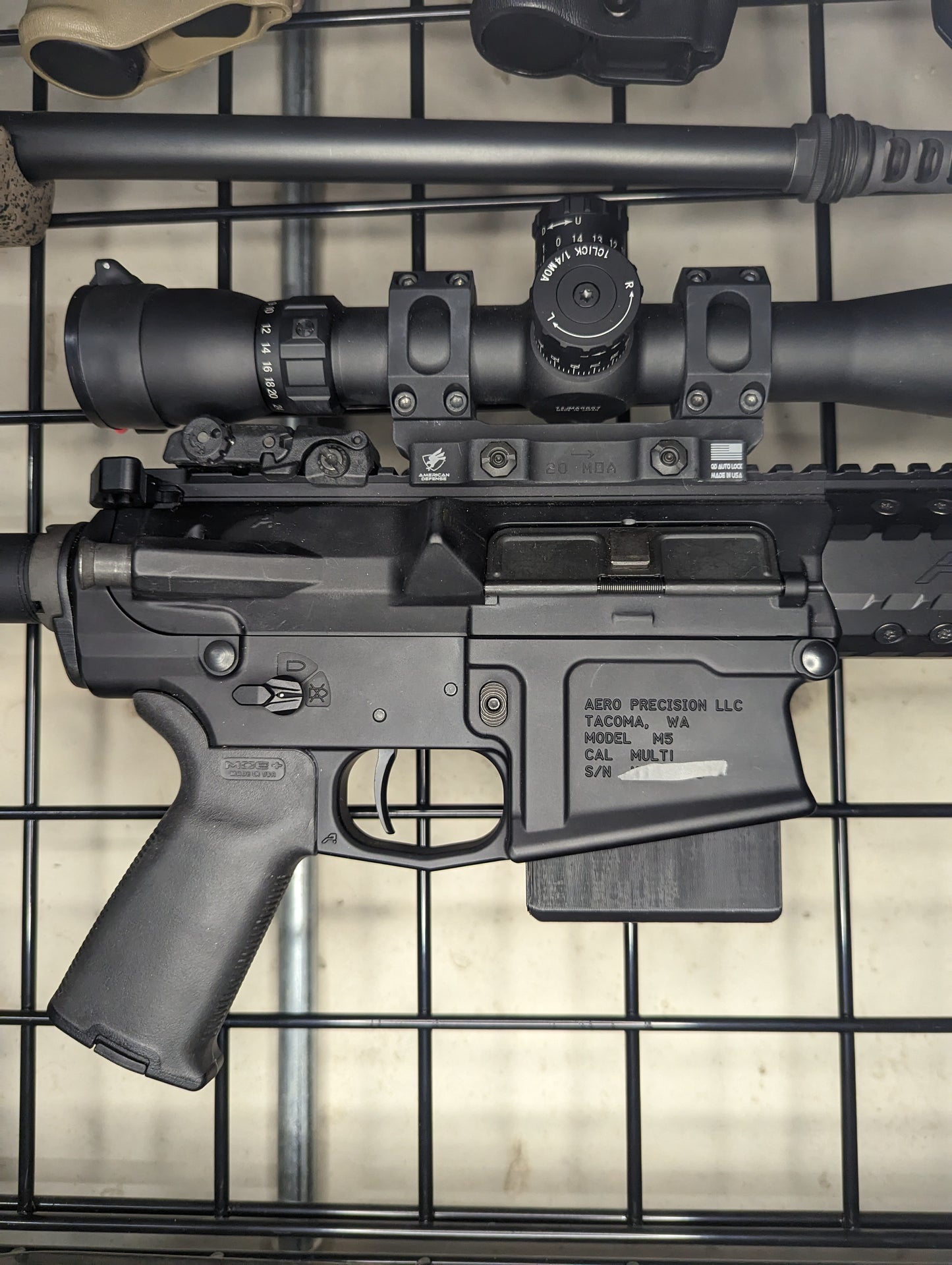 AR 10 Magwell Mount - Gridwall | Rifle Holder Storage Rack