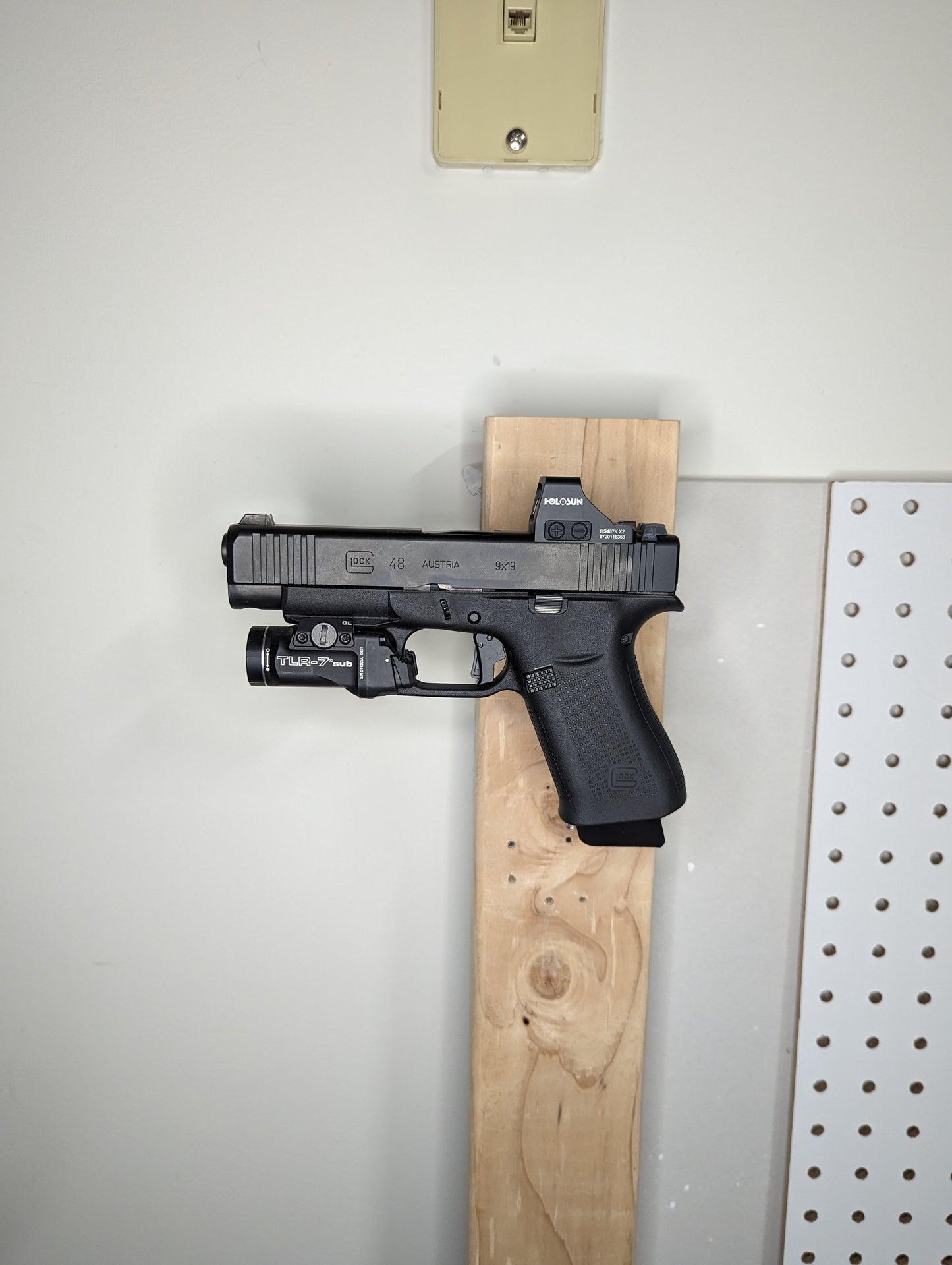 Magwell Mount for Glock 43X / 48 - Wall | Handgun Holder Storage Rack