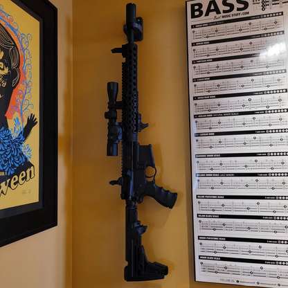 Gun Mount via SilencerCo ASR Locking Collar - Wall | Rifle Holder Storage Rack