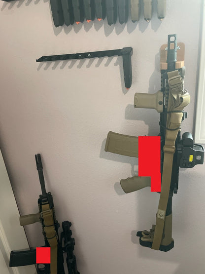 Gun Mount via Surefire Warcomp/SOCOM Muzzle Device - Wall | Rifle Holder Storage Rack