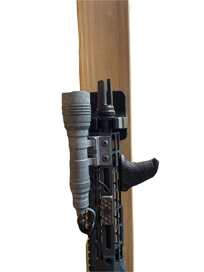 Gun Mount via SilencerCo ASR Muzzle Device - Wall | Rifle Holder Storage Rack