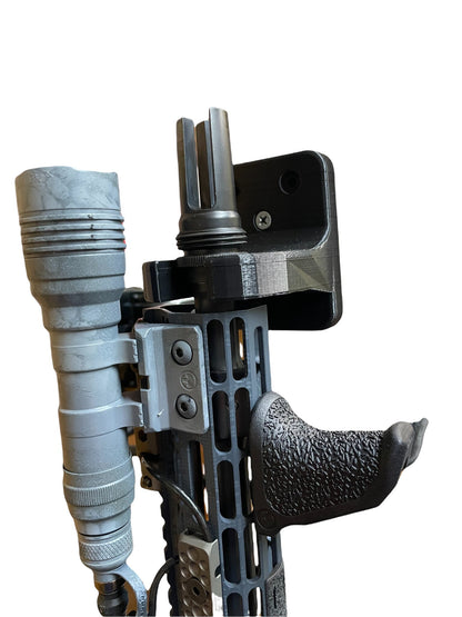 Gun Mount via SilencerCo ASR Muzzle Device - Wall | Rifle Holder Storage Rack